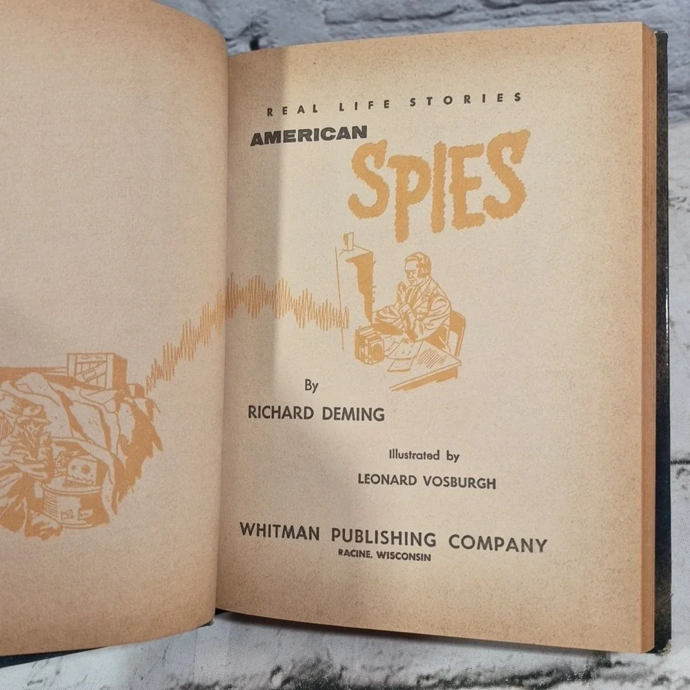 VTG 1960 American Spies Whitman Real Life Stories Richard Deming Illustrated HC